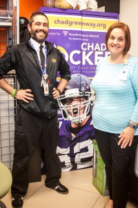 Agent Elliot Nelson and Development Officer Barbie Hentges work closely with the Chad's Locker program at Children's. 