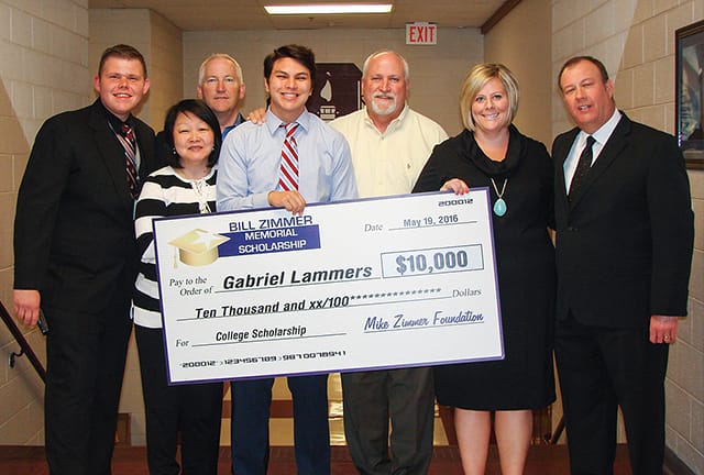 Mike Zimmer Foundation Gabriel Lammers Check