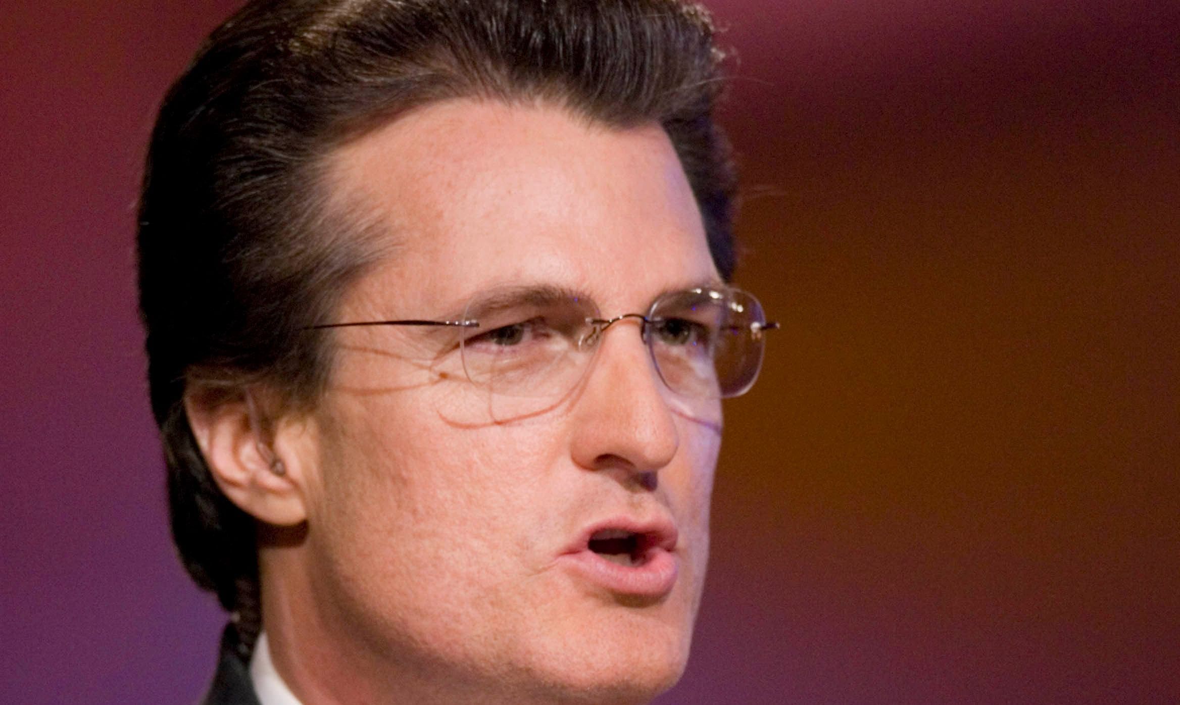 An ESPN personality on stage during the 2006 NFL Draft at Radio City Music Hall.