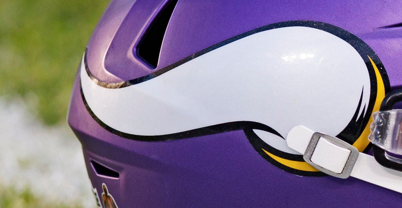 Minnesota Vikings on display prior to kickoff at Lambeau Field.