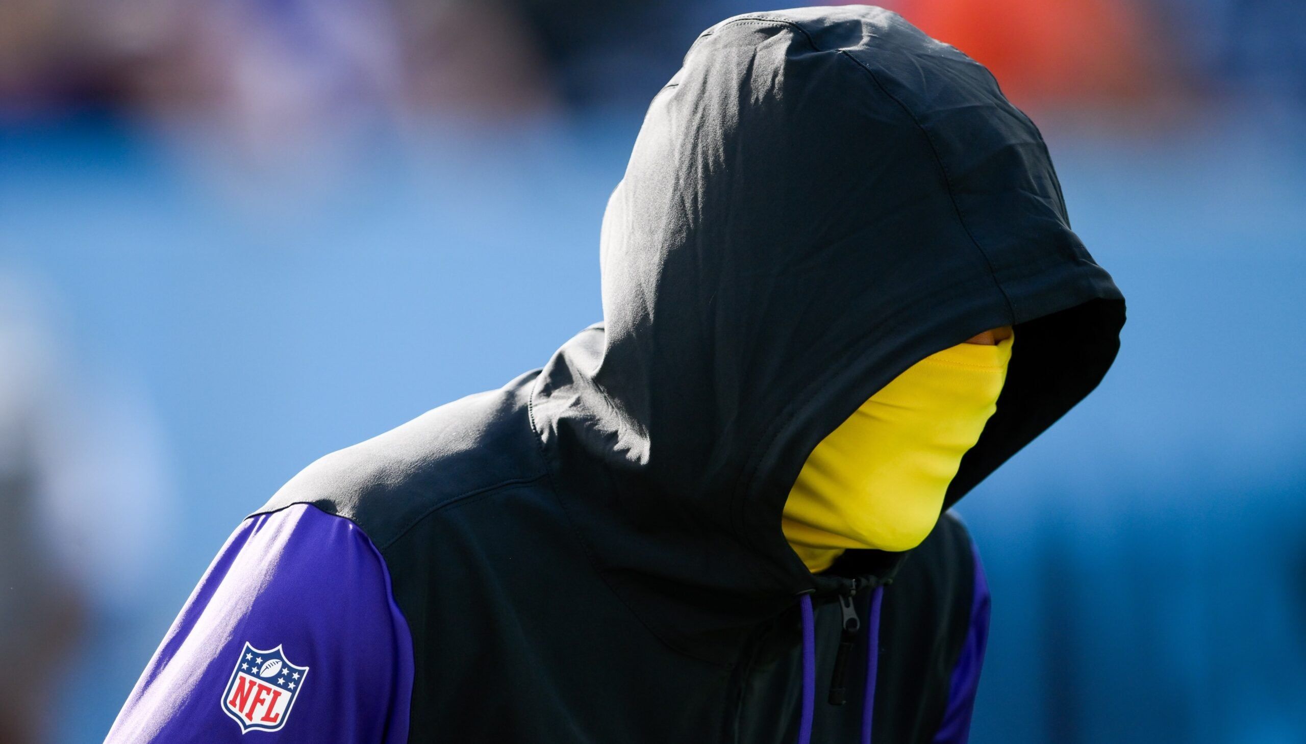 Jalen Nailor warms up before a Vikings game in Nashville.