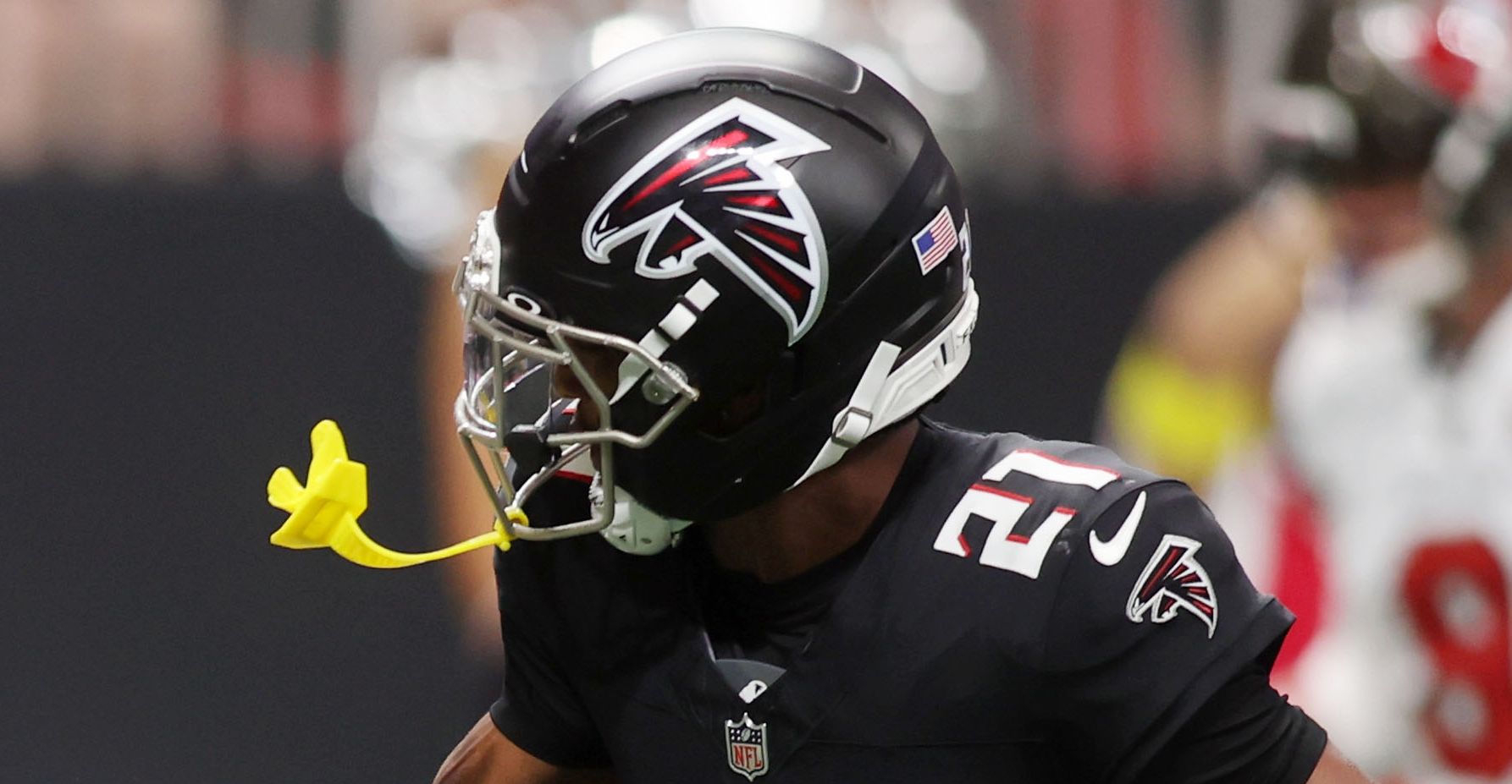 Falcons CB Mike Hughes in Week 1 of 2025.