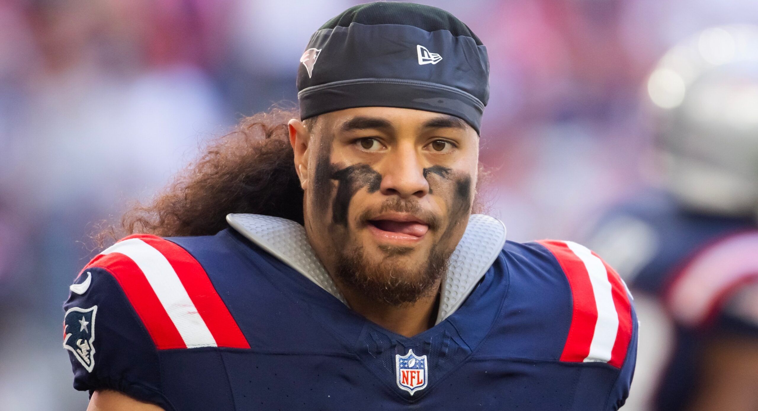 Patriots linebacker Sione Takitaki in 2024