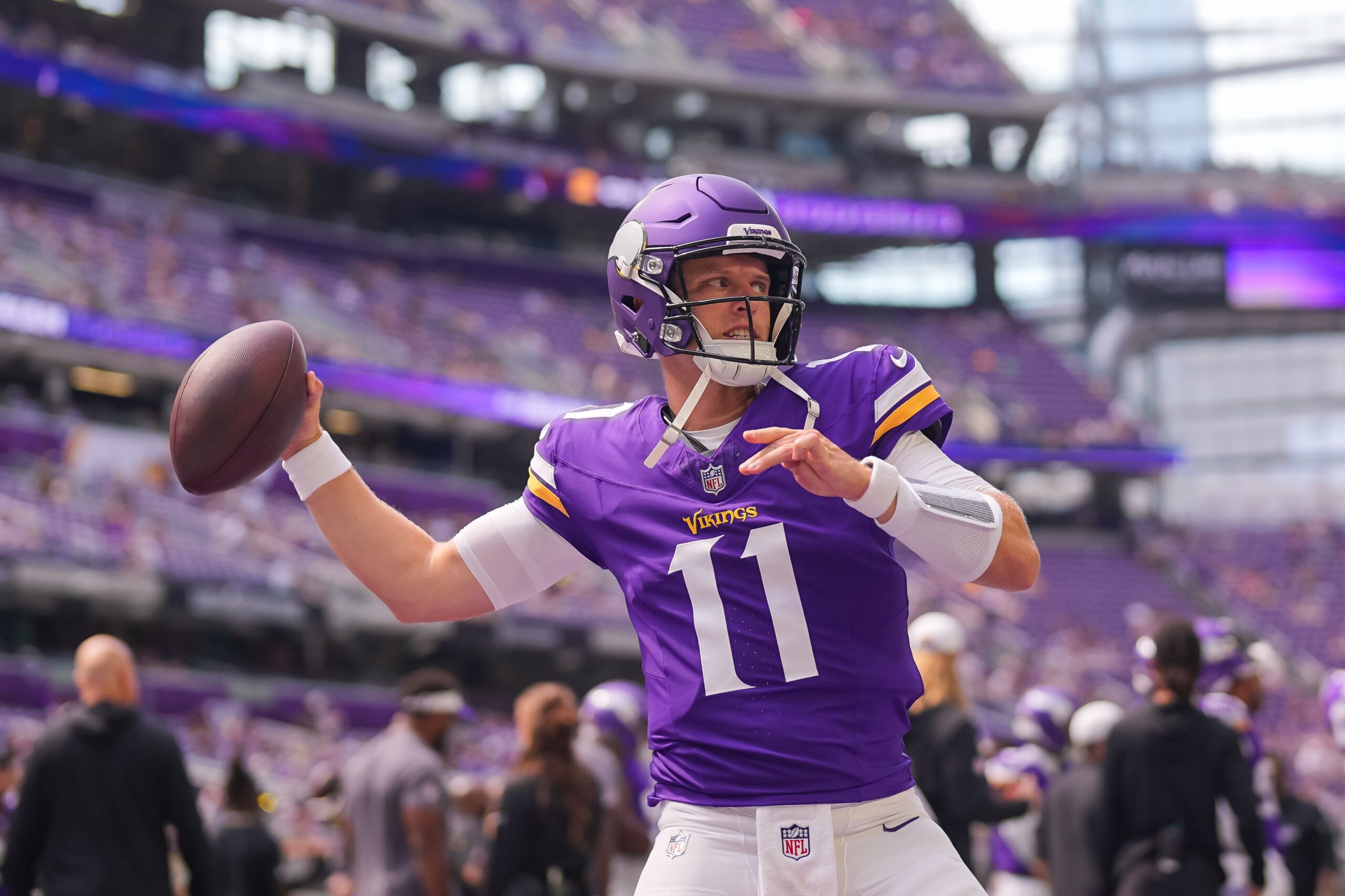 Vikings QB Bretty Rypien in the 2025 preseason.