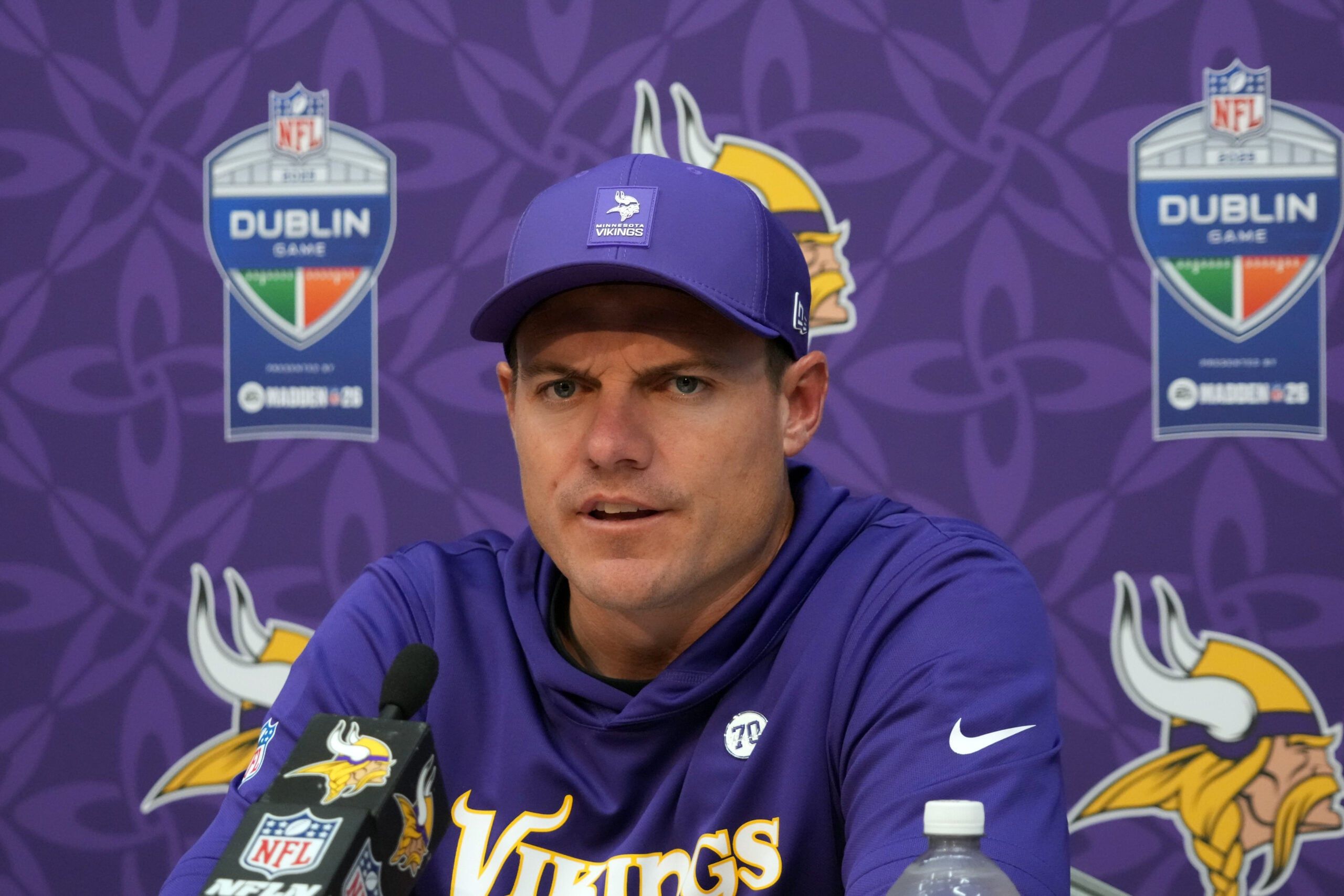 MInnesota Vikings head coach Kevin O'Connell after a Week 4 game.
