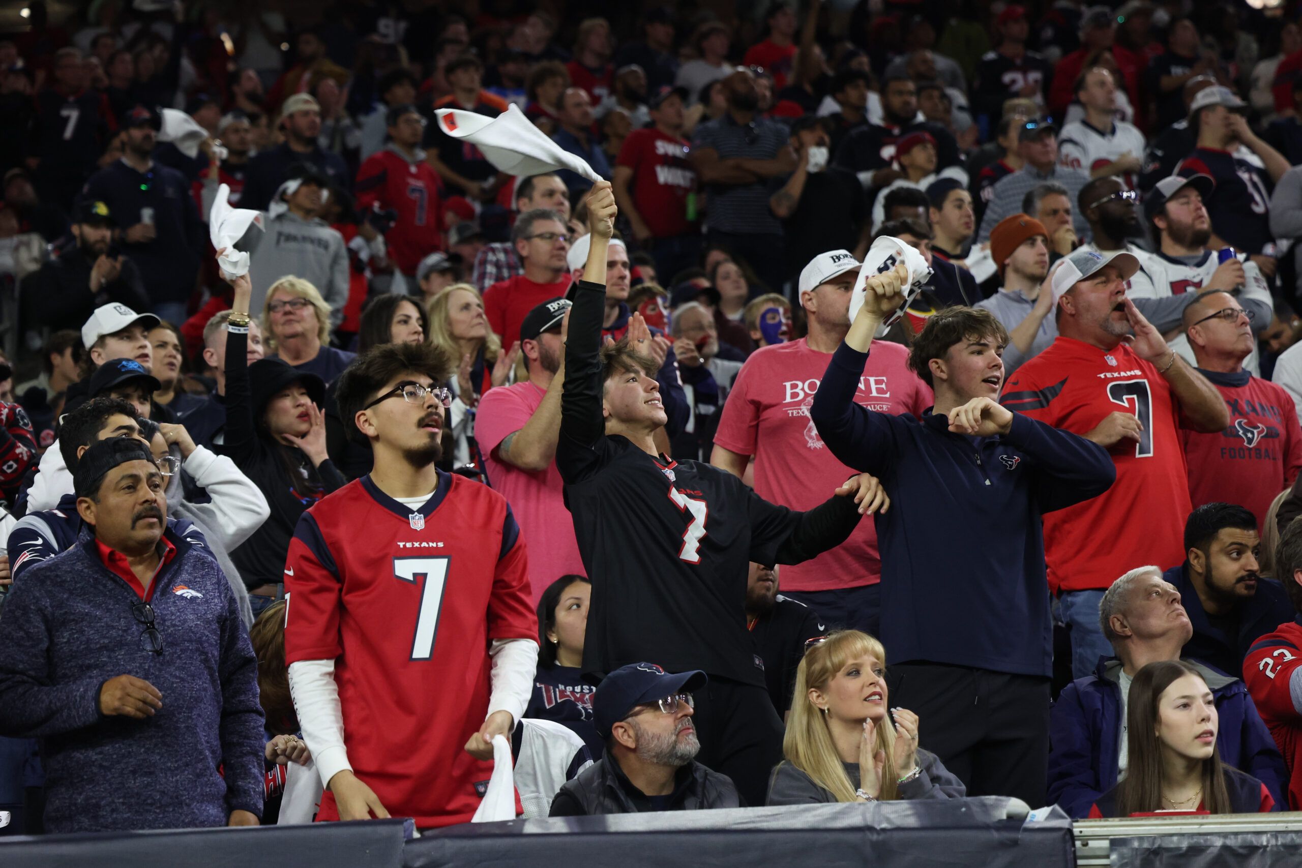 Houston Texans fans during the 2024 playoffs.