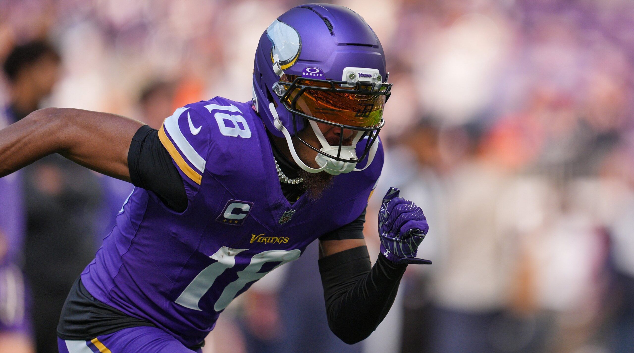 Vikings WR Justin Jefferson in 2025 against the Bears