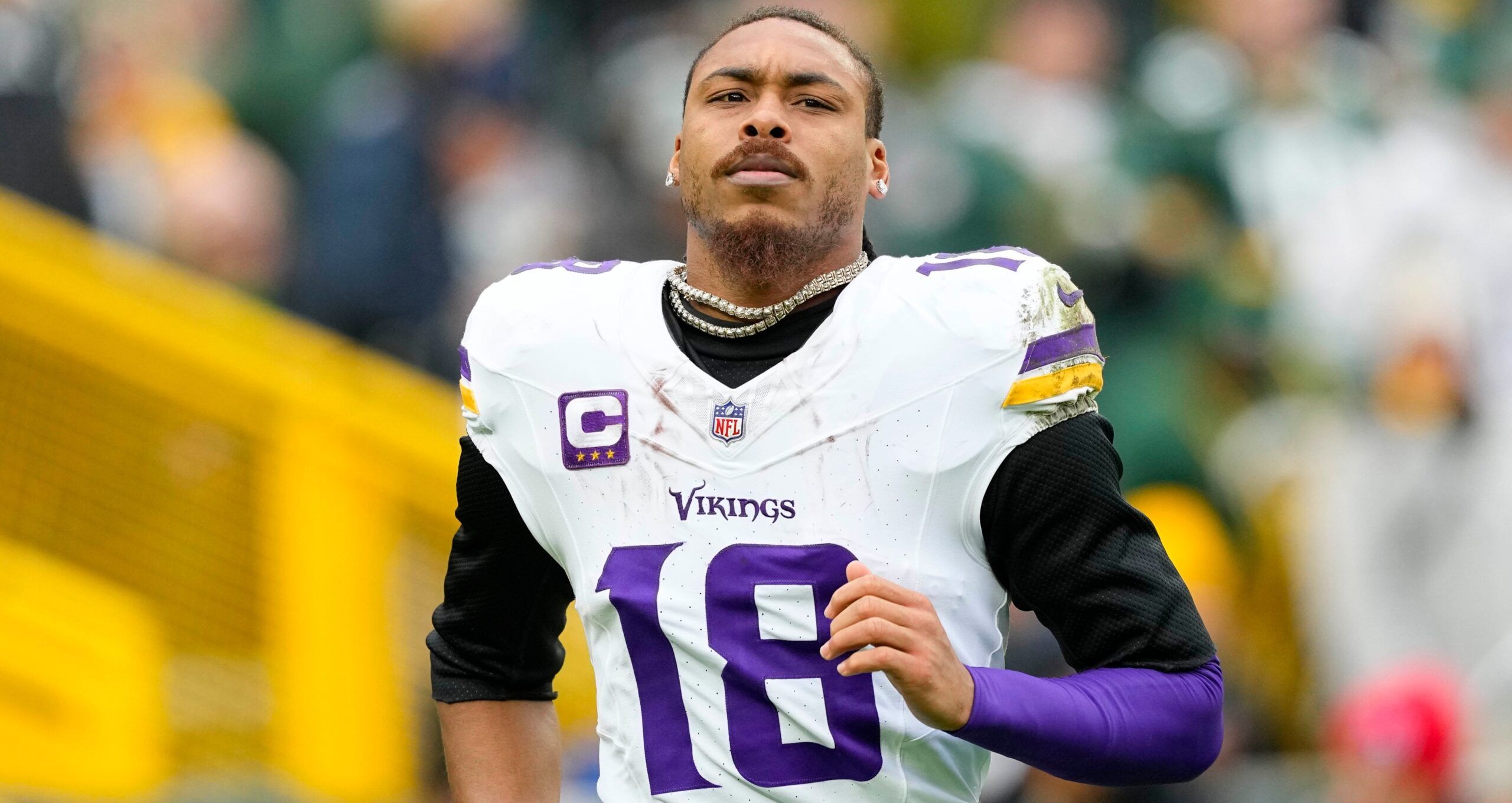 Vikings WR Justin Jefferson in 2025 at Green Bay