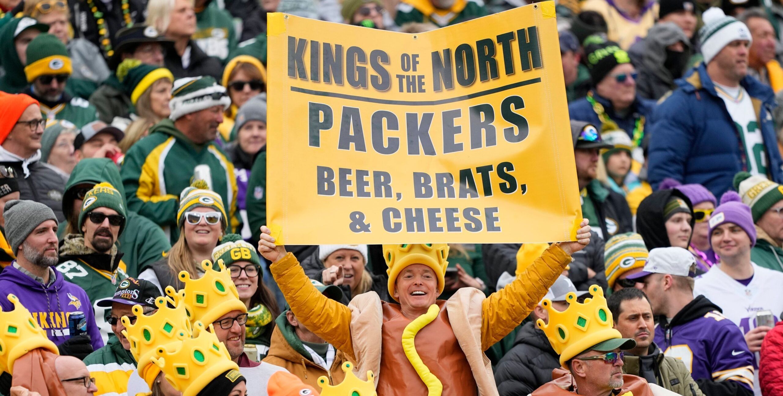 Packers fans against the Vikings in November 2025.