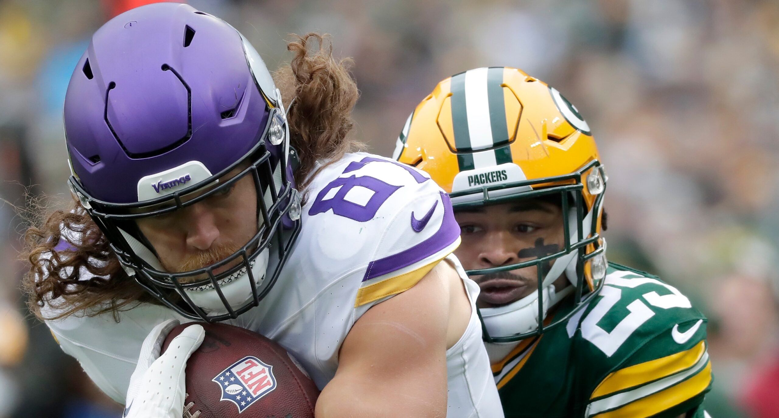 T.J. Hockenson, Vikings TE, in 2023 at the Green Bay Packers