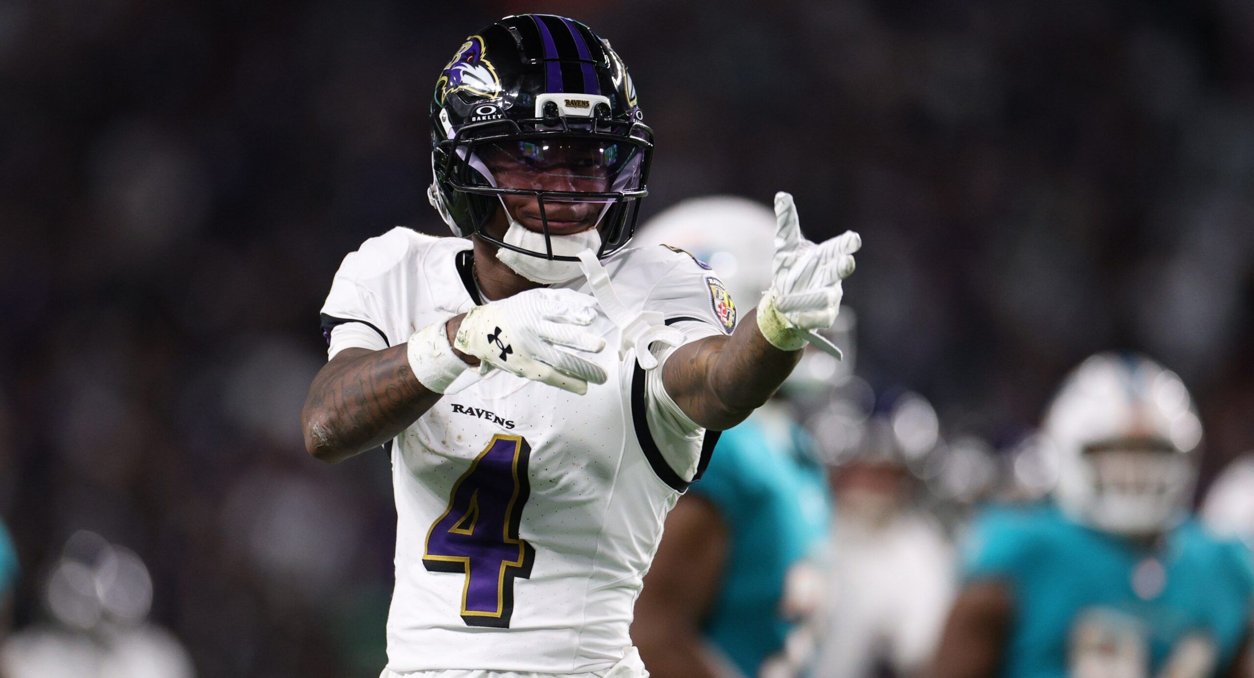 Ravens WR Zay Flowers in 2025.