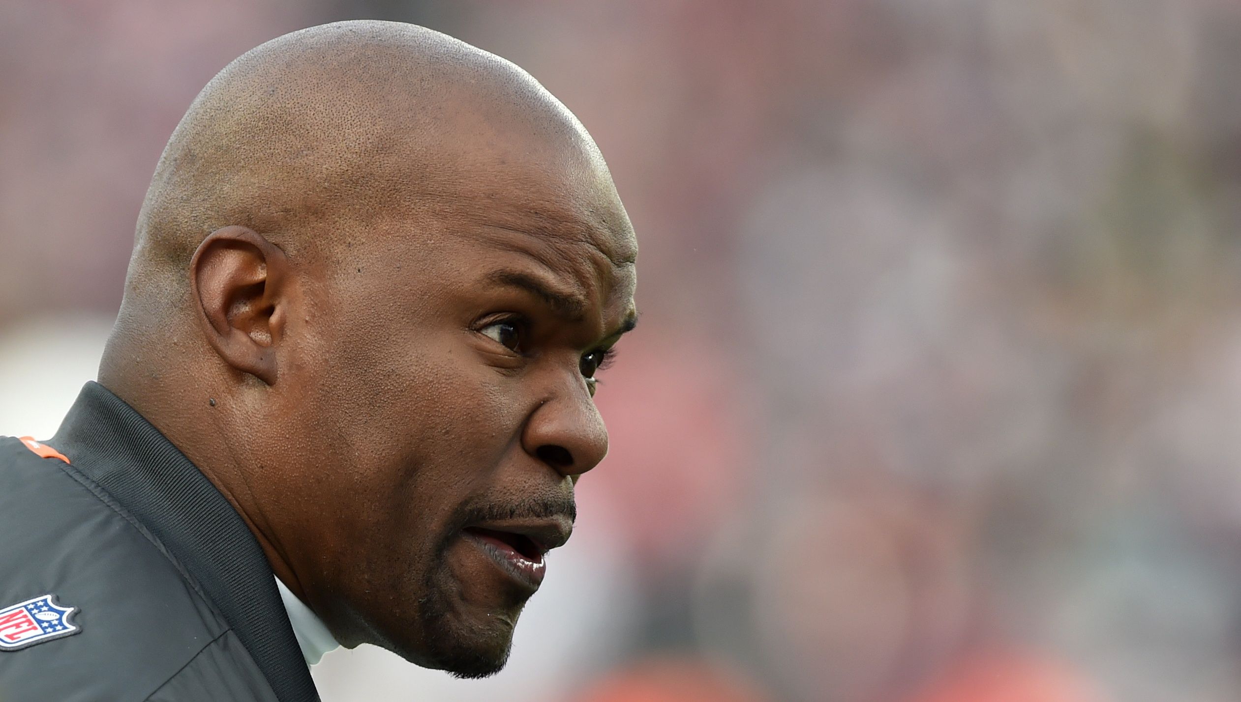 Brian Flores with the Dolphins in 2019