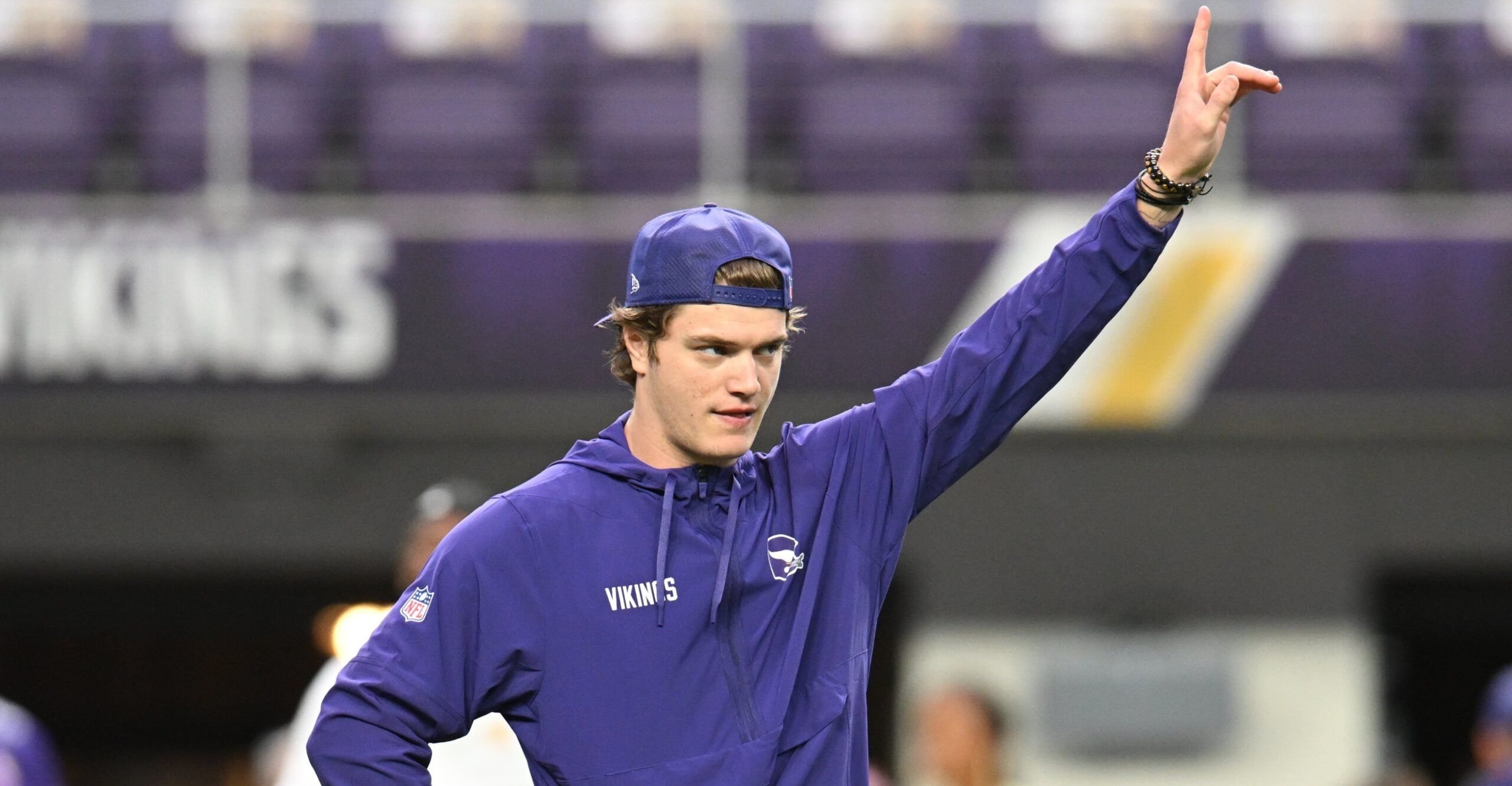 Vikings QB J.J. McCarthy in the final game of 2025.