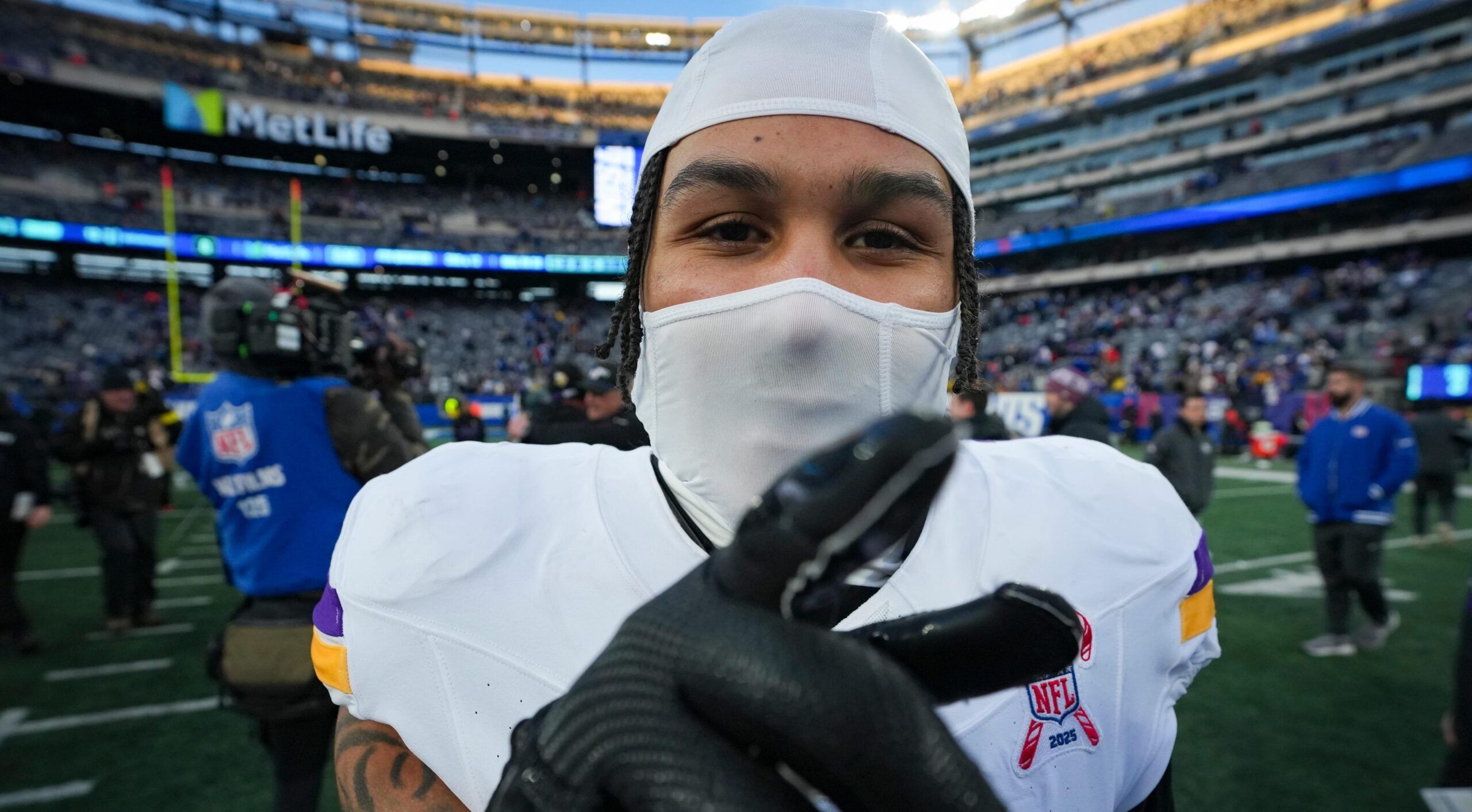 Vikings WR Jalen Nailor at the Giants in 2025