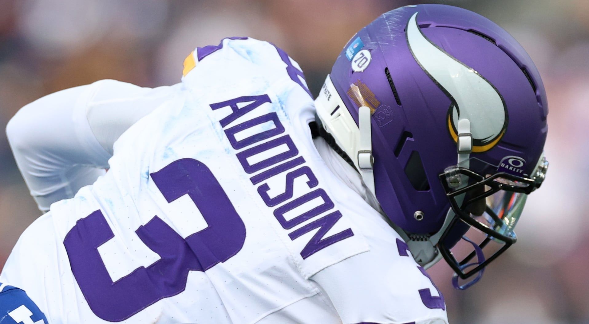 Vikings WR Jordan Addison against the New York Giants in 2025