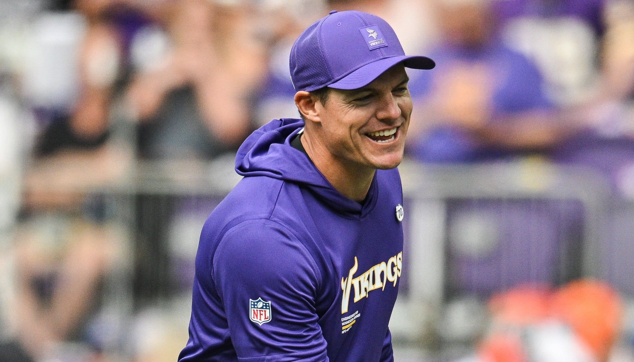 Vikings head coach Kevin O'Connell in the 2025 preseason