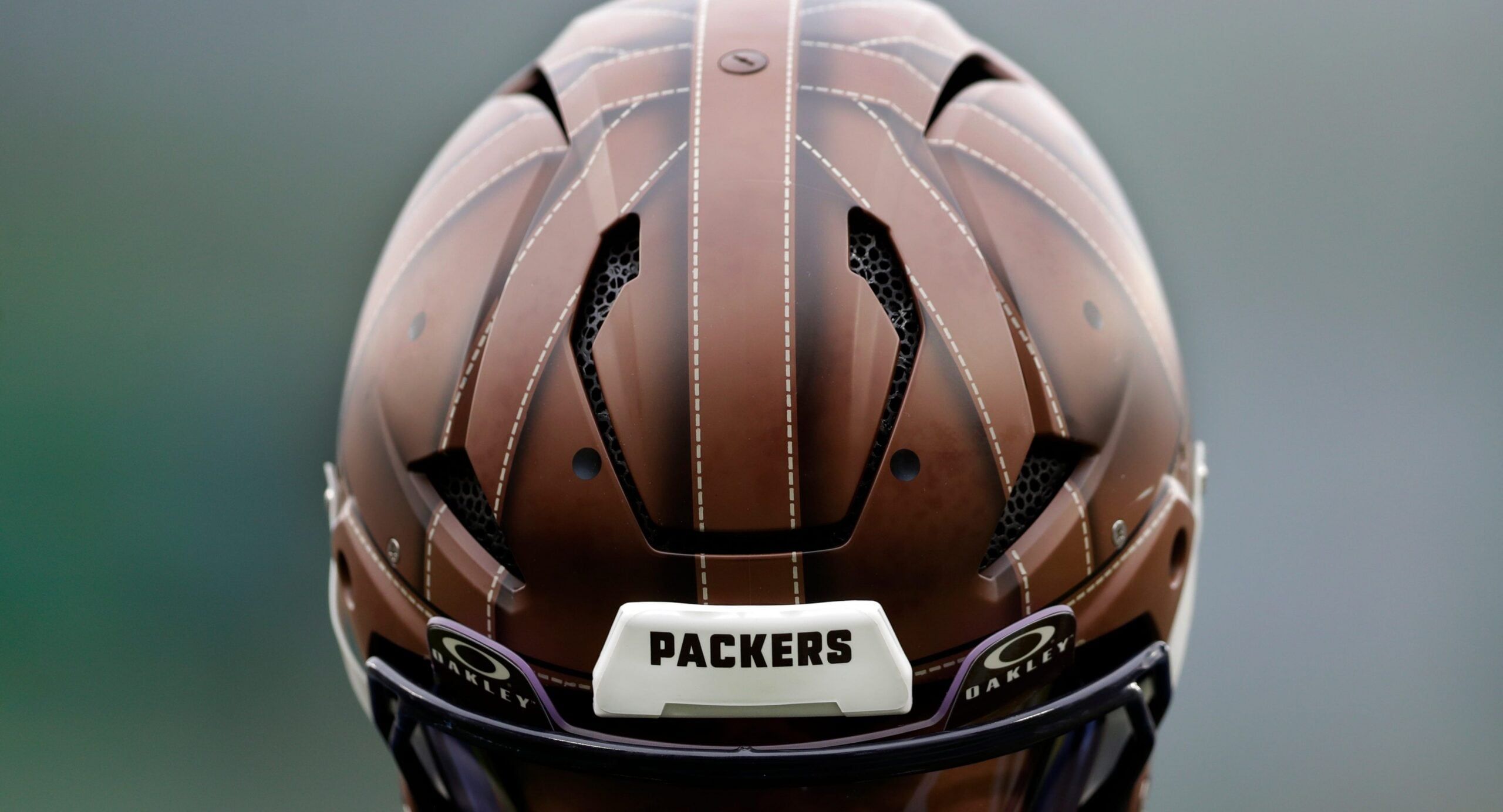 A Packers Helmet in 2024 worn by Josh Jacobs