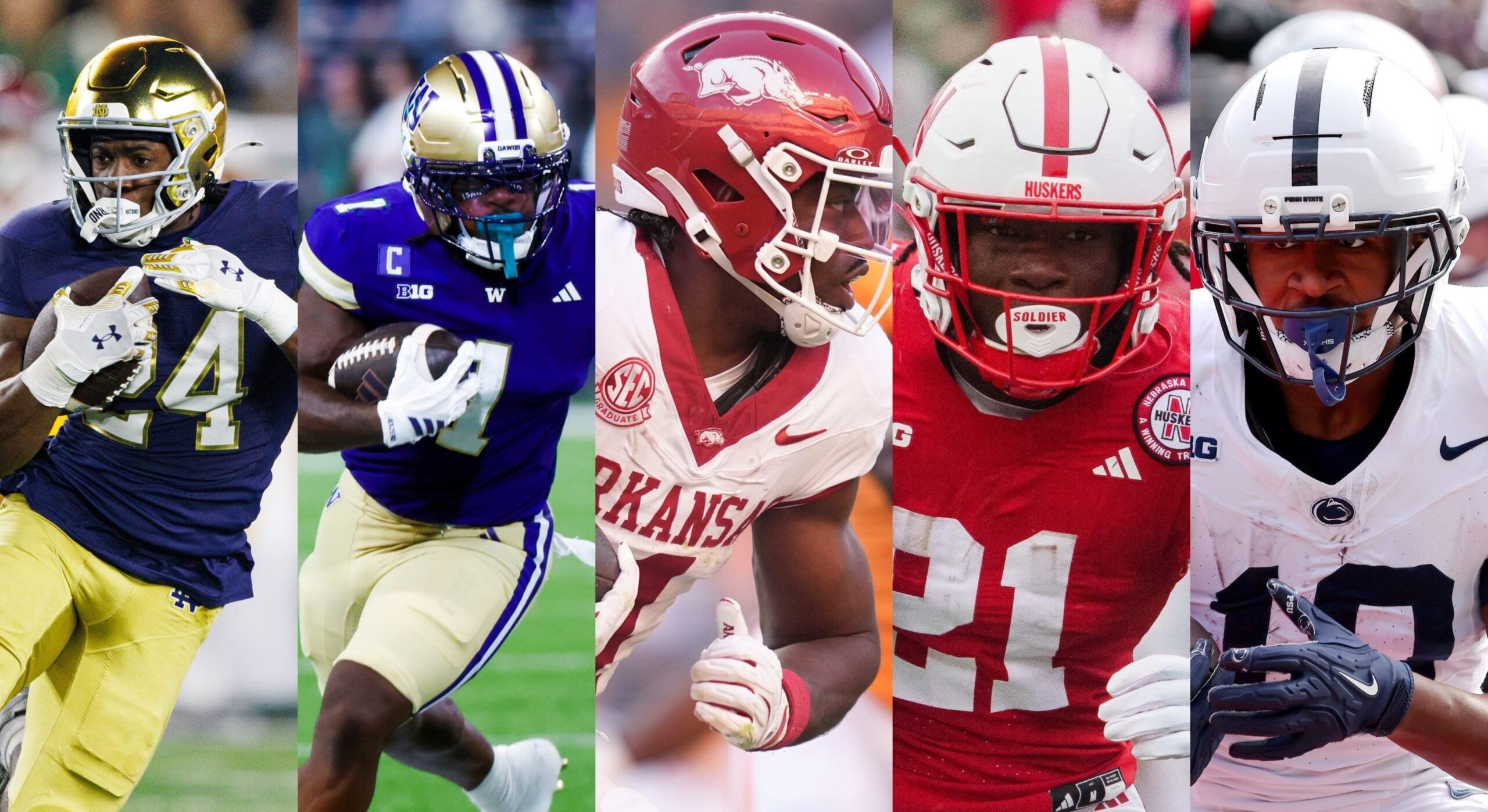 Jadarian Price, Jonah Coleman, Mike Washington Jr., Emmett Johnson, and Nick Singleton