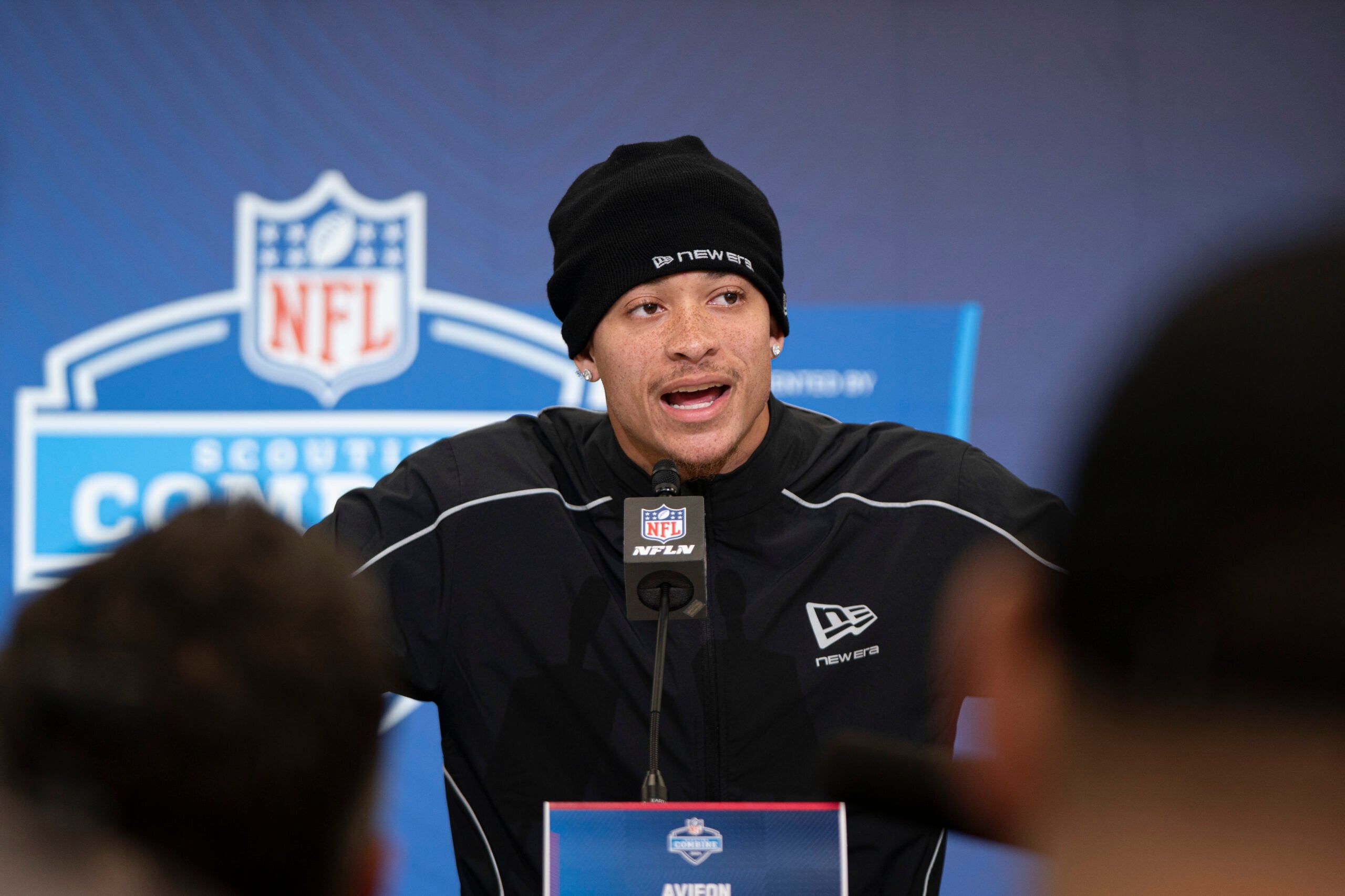 Clemson cornerback Avieon Terrell at the NFL Combine in 2026