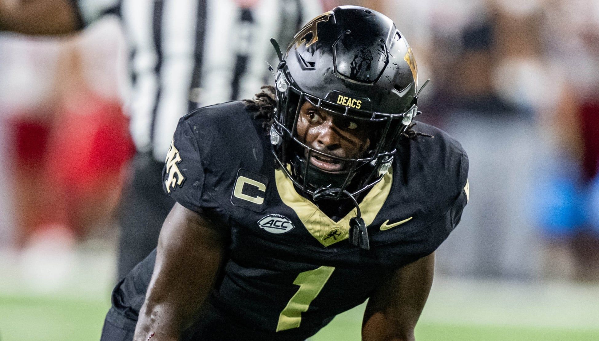 Wake Forest RB Demond Claiborne in 2025 against NC State