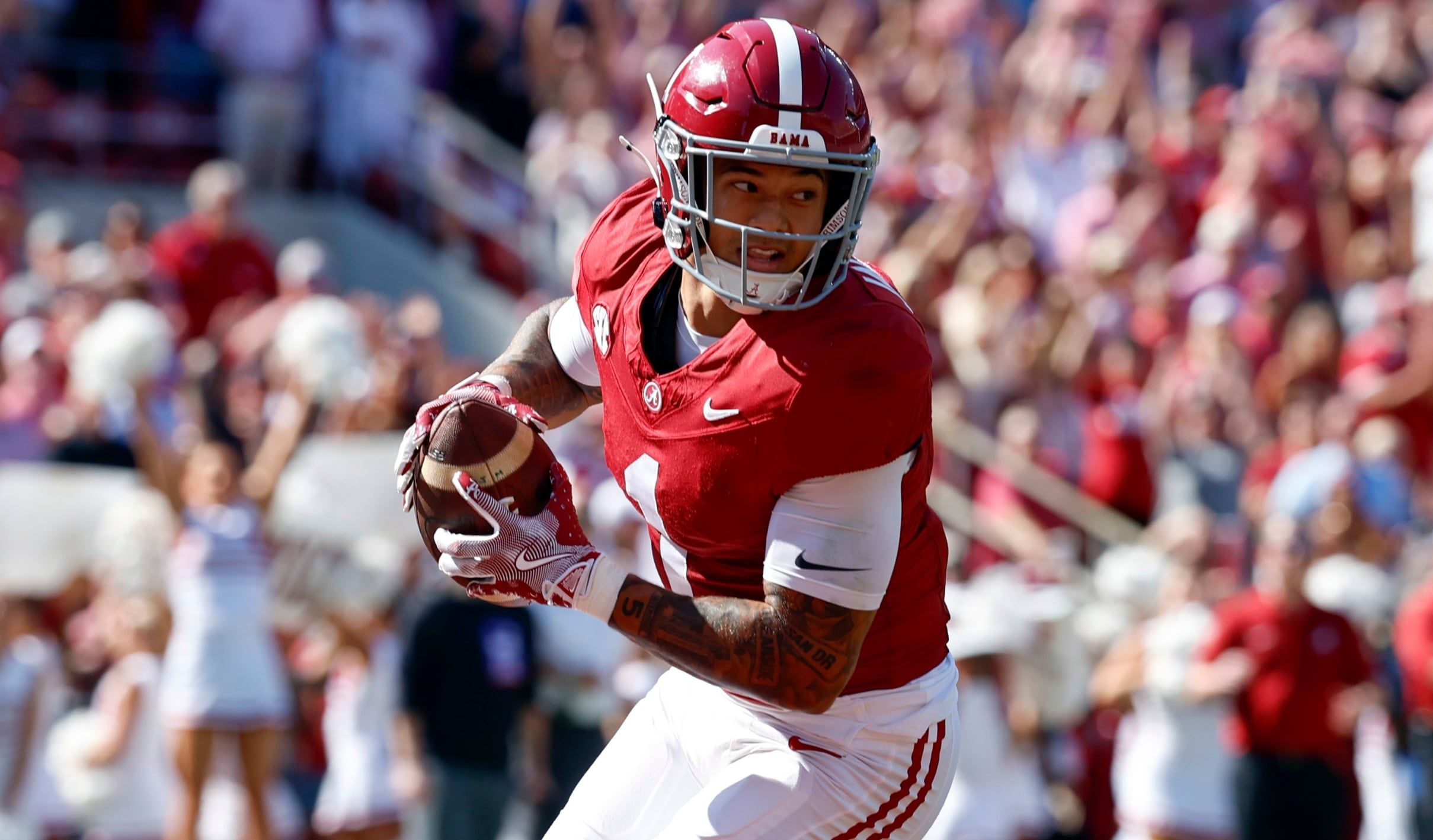 Crimson Tide CB Domani Jackson against the Cocks in 2024