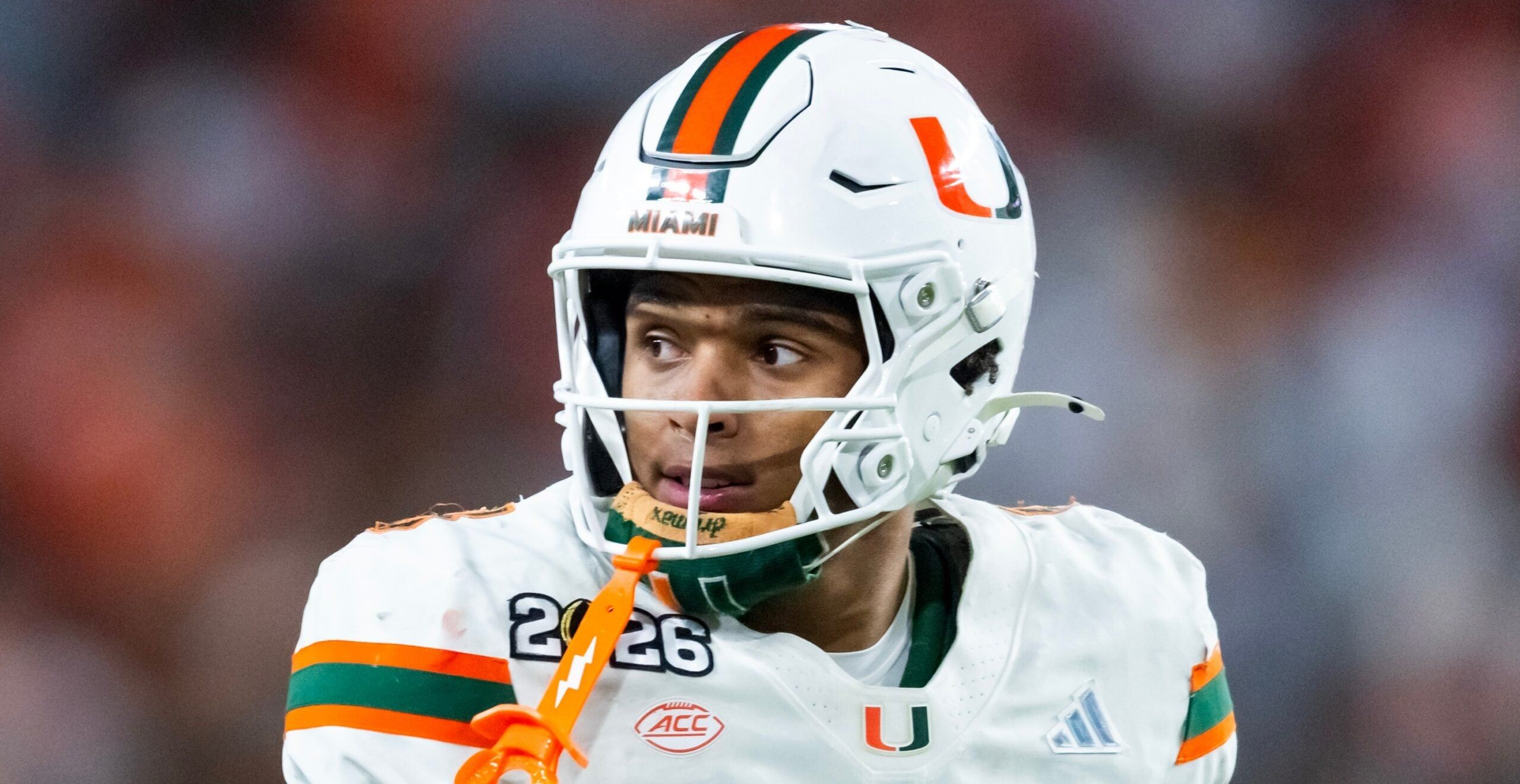 Hurricanes safety Jakobe Thomas against the Hooisers in 2026