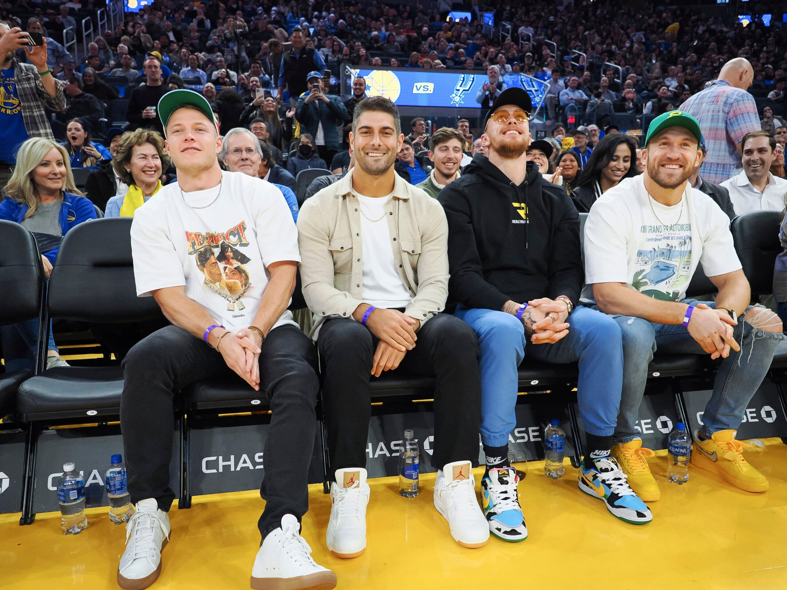 49ers QB Jimmy Garoppolo in 2022 at an NBA game