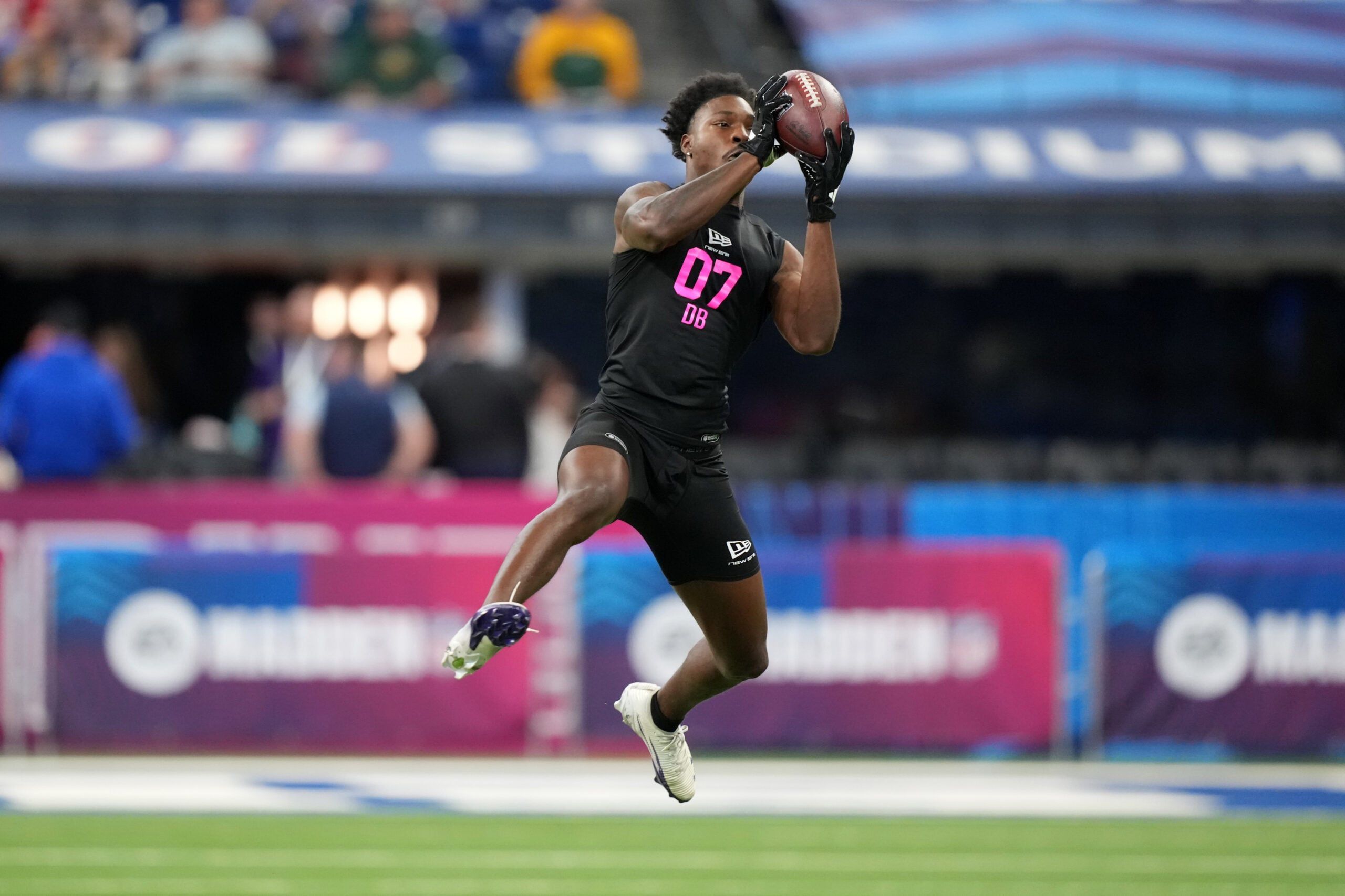 Stephen F. Austin CB Charles Demmings at the 2026 NFL Combine