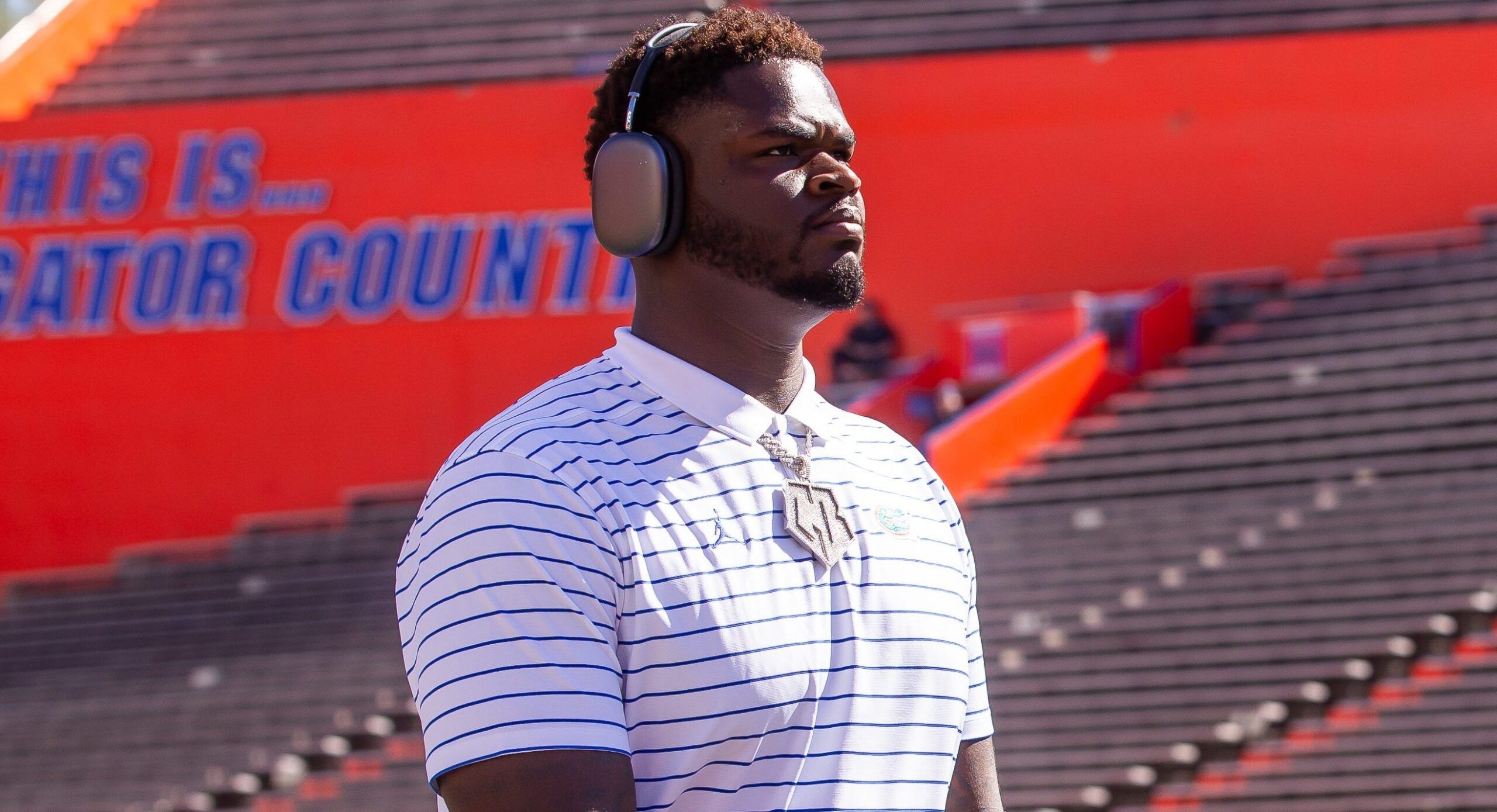 Florida DT Caleb Banks in 2024 before a game