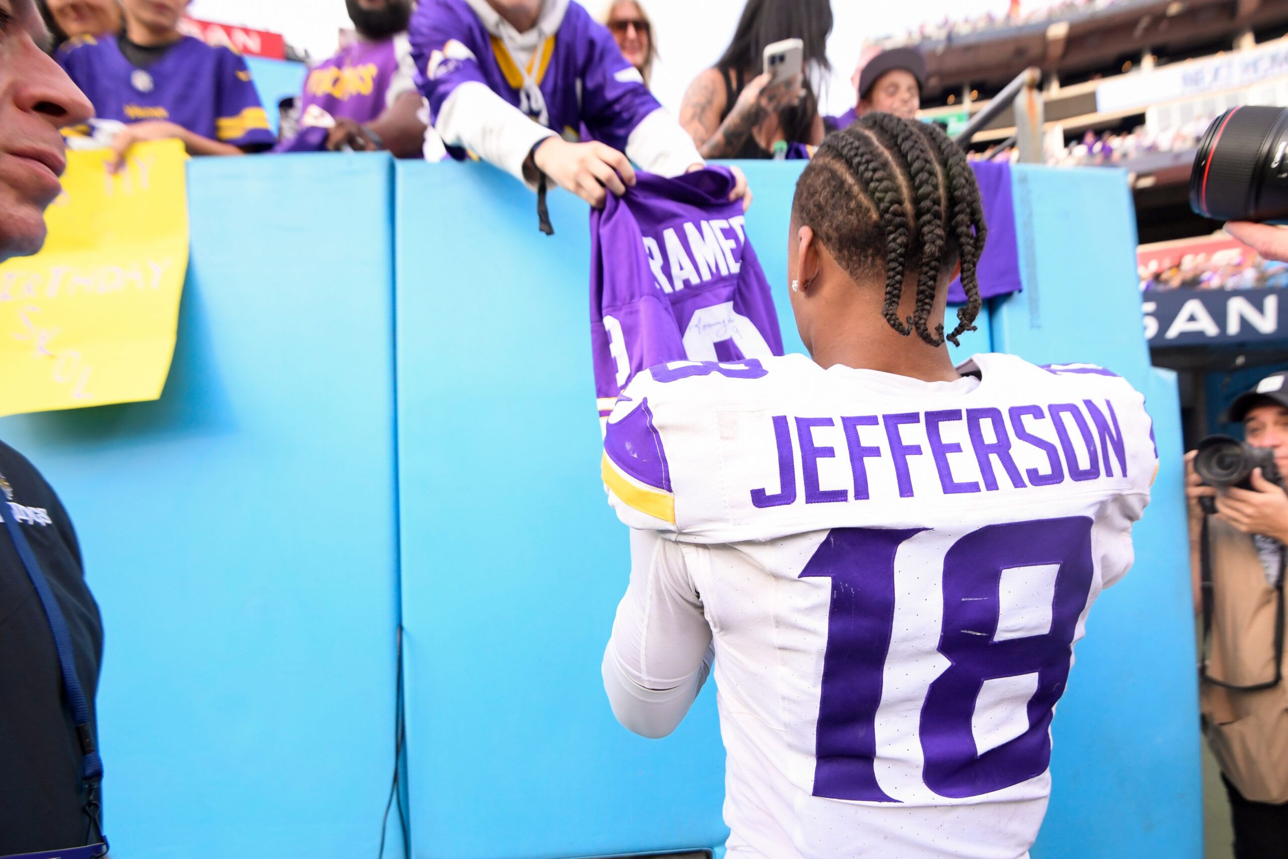 Vikings WR Justin Jefferson in 2024 at the Titans