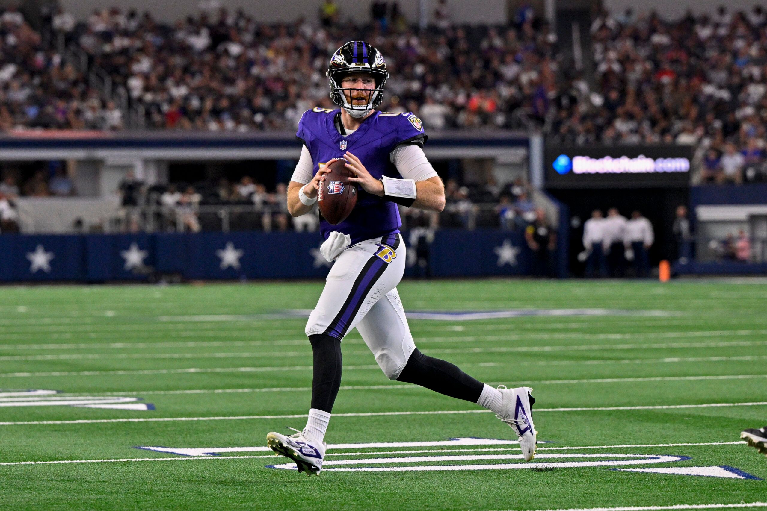 Ravens QB Cooper Rush in the preseason of 2025