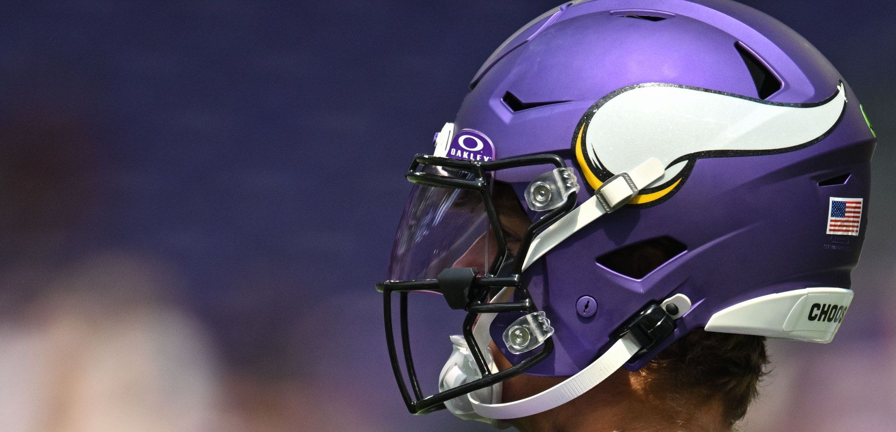 J.J. McCarthy warms up before the Vikings preseason game vs. the Raiders.