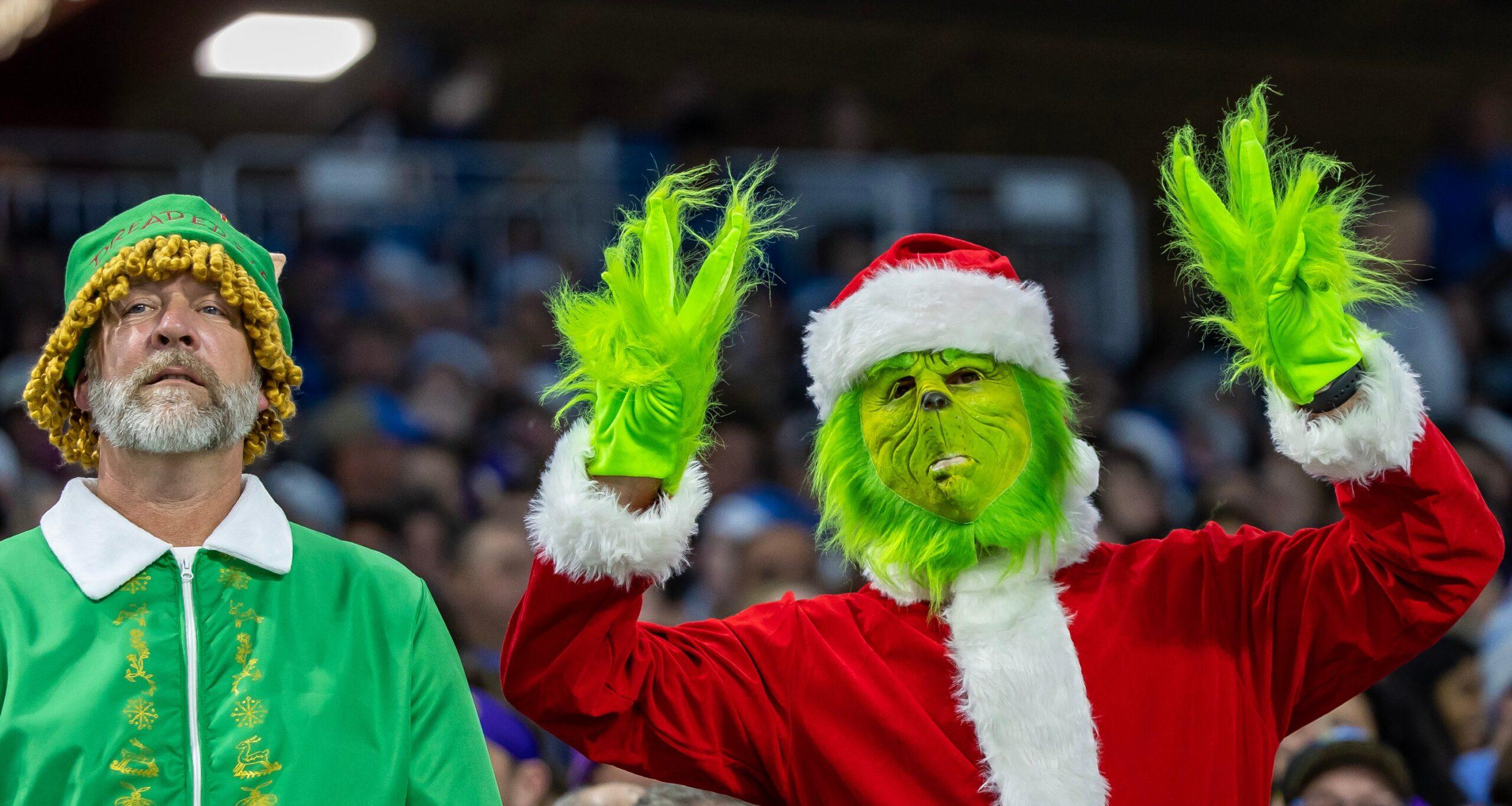 Vikings Fans in Christmas gear in December 2022