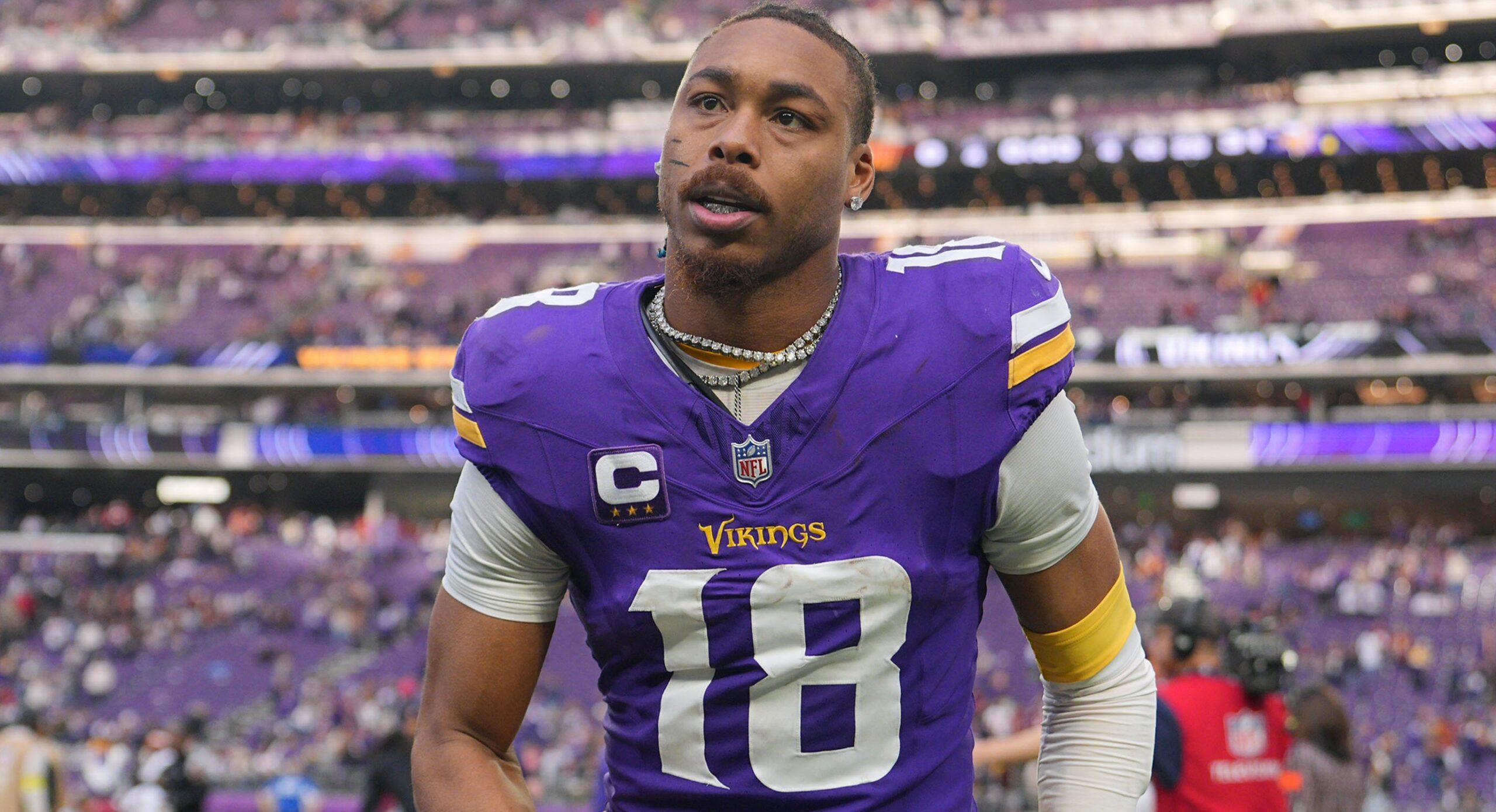 Vikings WR Justin Jefferson against the Commanders in 2025