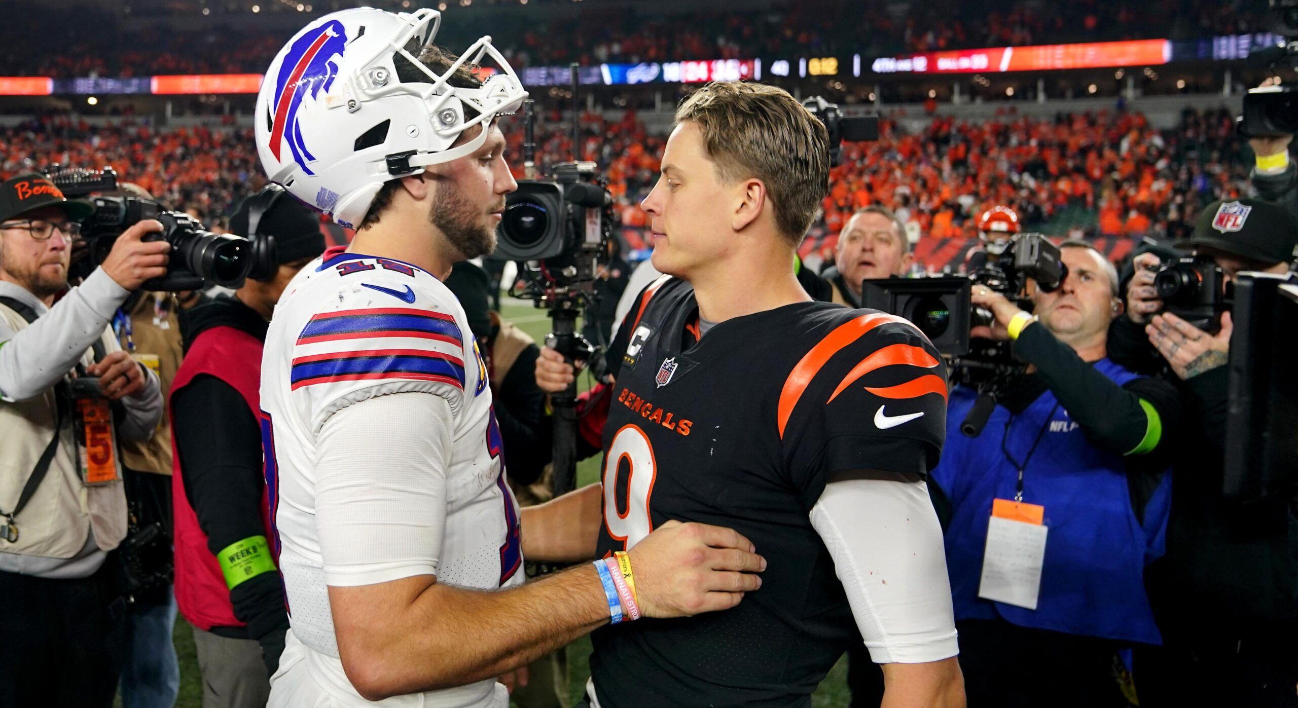 Josh Allen and Joe Burrow in 2023.