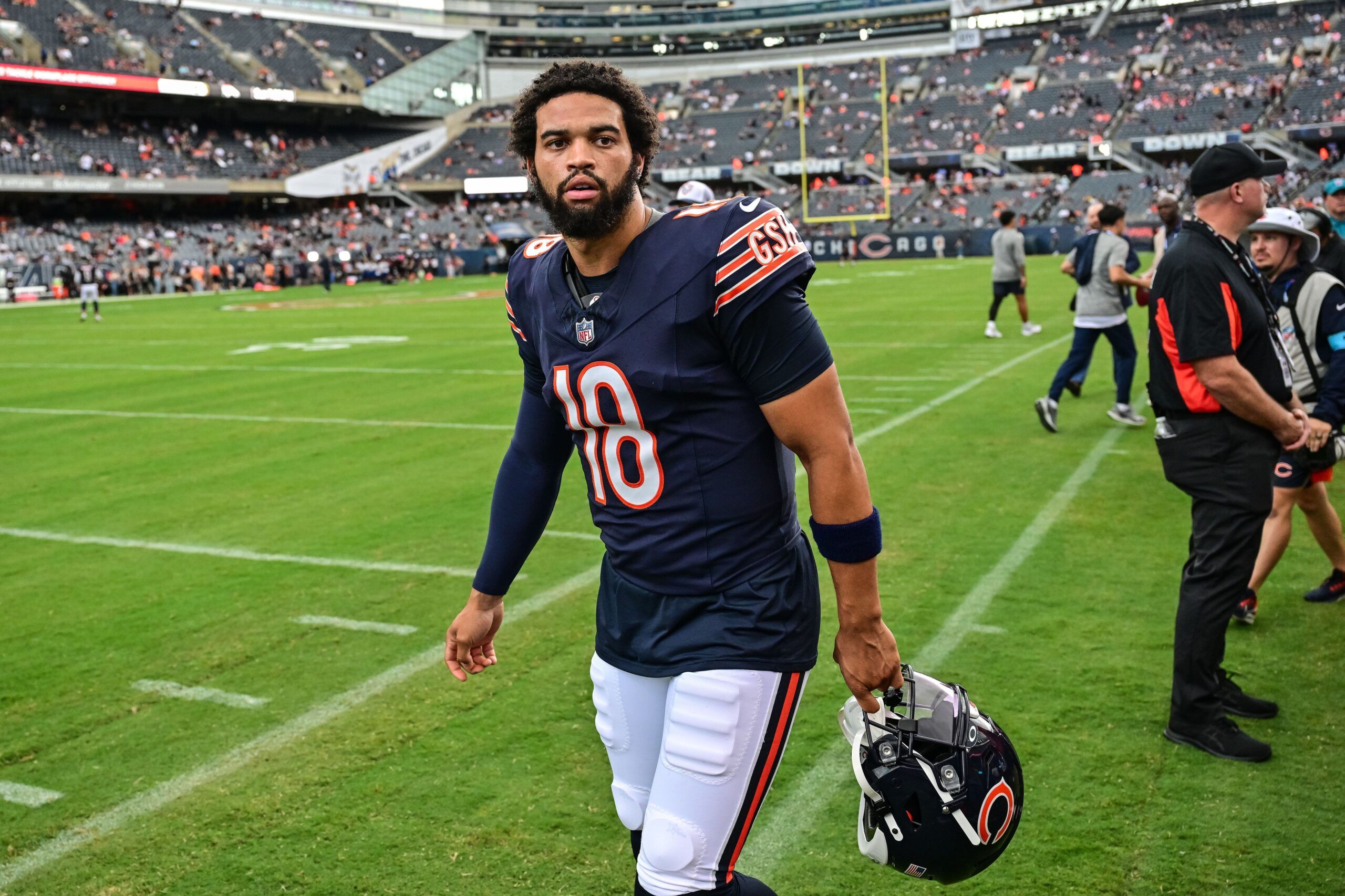 Caleb Williams at Bears Practice