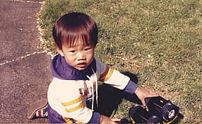 Andy expressed his love for the Vikings at a very young age. 
