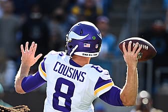 Kirk Cousins prepares to throw a pass during a Vikings road game against the Panthers.