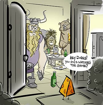 Matt Engstrom Vikings Illustrations Packers Crash The North
