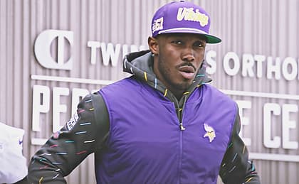 Kwesi Adofo-Mensah at Vikings headquarters in August 2022.