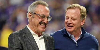 Zygi Wilf and Roger Goodell in the 2022 postseason.
