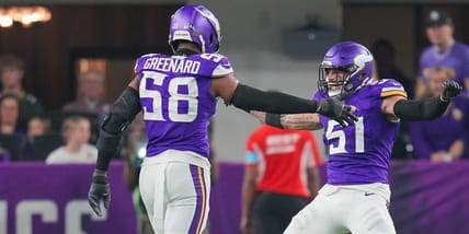 Vikings defenders Jonathan Greenard and Blake Cashman in 2024