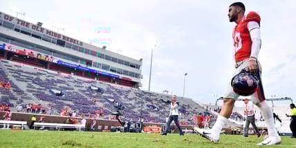 Ex-Vikings QB Jordan Ta'amu in college at Ole Miss.