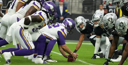 Andrew DePaola snaps the ball during a preseason game against the Las Vegas Raiders.
