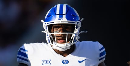 BYU OT Caleb Etienne in 2024