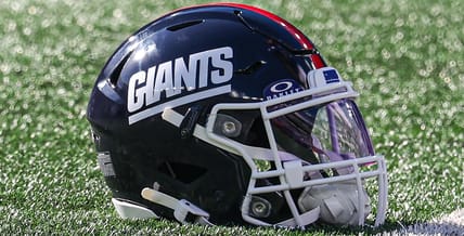a New York Giants helmet in 2024