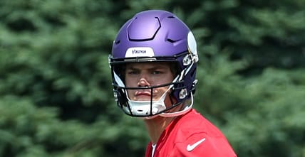Minnesota Vikings quarterback J.J. McCarthy at 2025 minicamp. 11 Flaming Hot Takes for the 2025 Vikings Season.