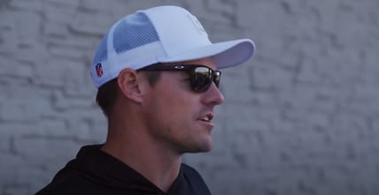 Kevin O’Connell addresses the media at Vikings and Patriots joint practice.