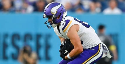 Thayer Thomas, Vikings WR, in the 2025 preseason.