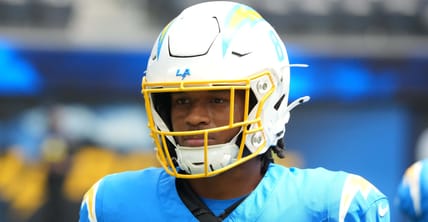 Chargers RB Omarion Hampton in 2025.